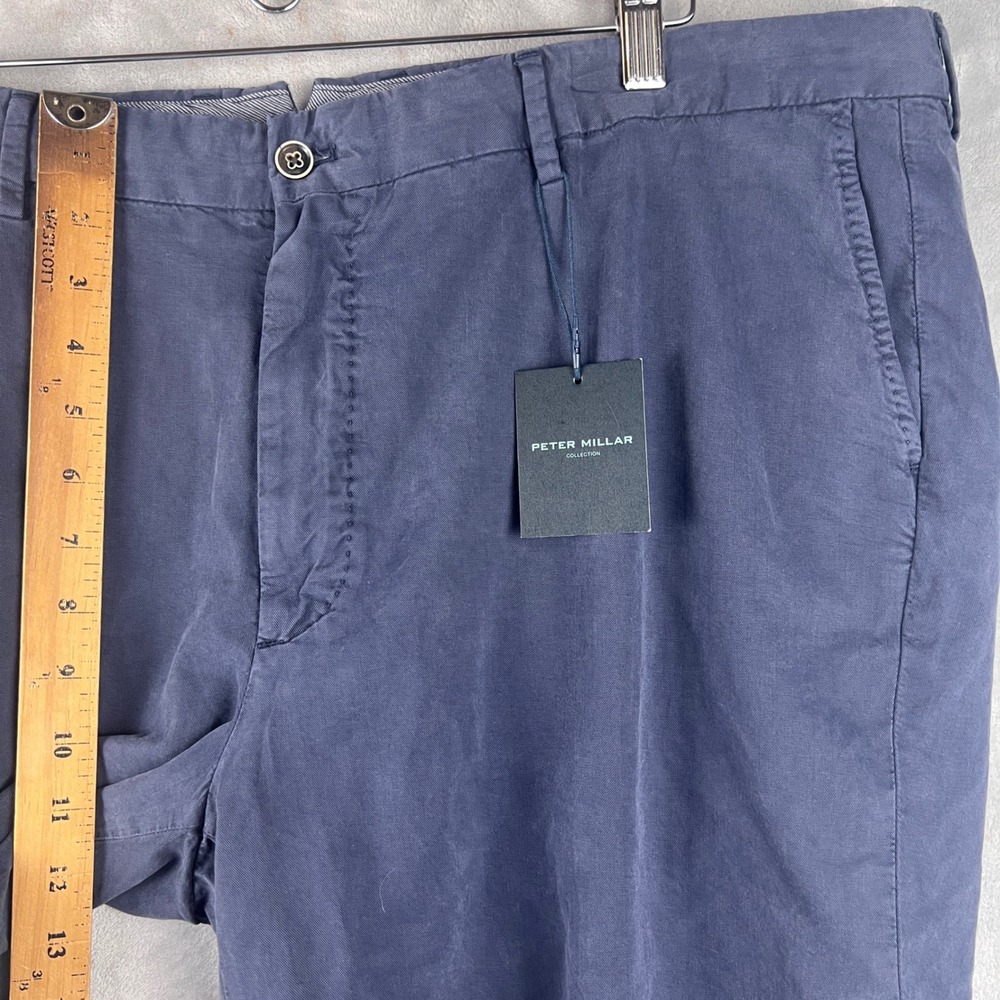 Peter Millar Collection Mens Shorts Navy Blue Tencel Cotton Size 42 NWT - Picture 9 of 12